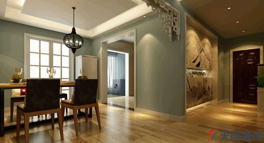 洛陽(yáng)裝修案例洛陽(yáng)大曌國(guó)際兩室一廳一衛(wèi)混搭風(fēng)格天恒設(shè)計(jì)施工案例