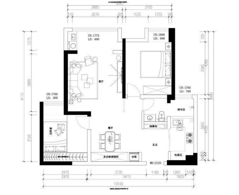 建業(yè)華陽峰渡89平方戶型分析及裝修效果圖案例 建業(yè)華陽峰渡89平方戶型分析及裝修效果圖案例