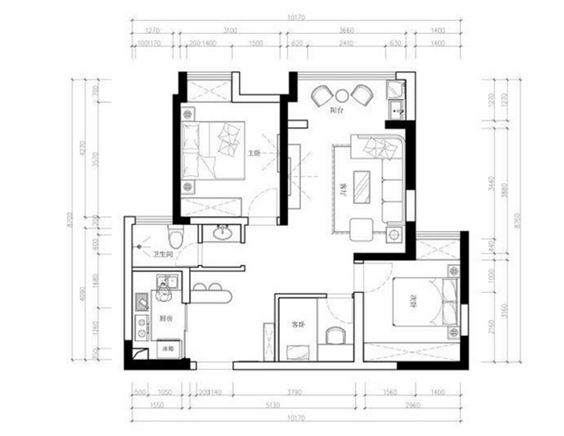 建業(yè)華陽峰渡89平方戶型分析及裝修效果圖案例 建業(yè)華陽峰渡89平方戶型分析及裝修效果圖案例