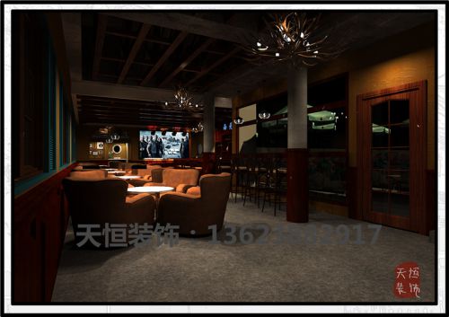 洛陽市西苑公園西元酒吧開工了，天恒裝飾設計施工中