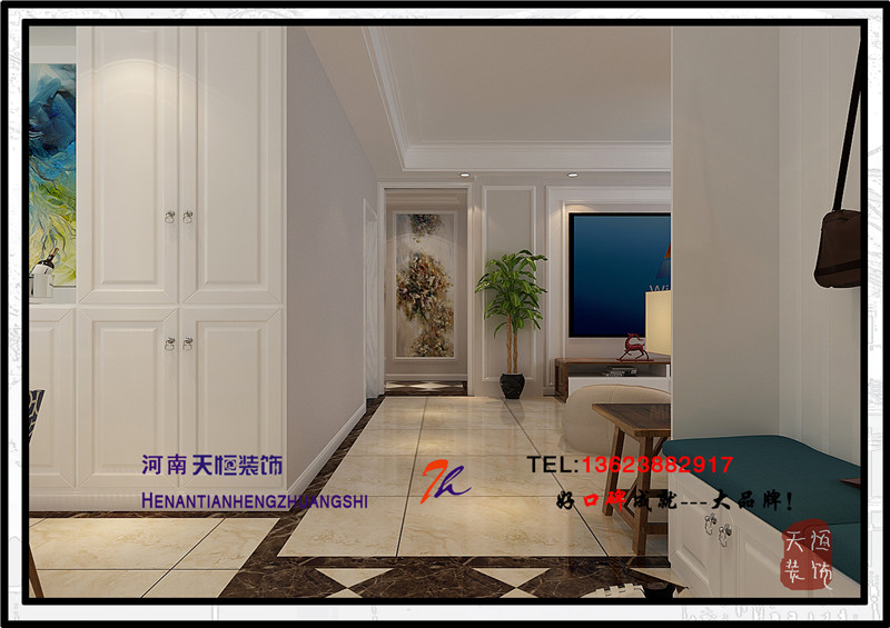 洛陽(yáng)裝修案例大曌國(guó)際2號(hào)樓03戶型美式風(fēng)格