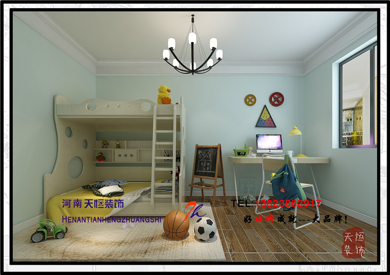 洛陽(yáng)裝修案例大曌國(guó)際2號(hào)樓03戶型美式風(fēng)格