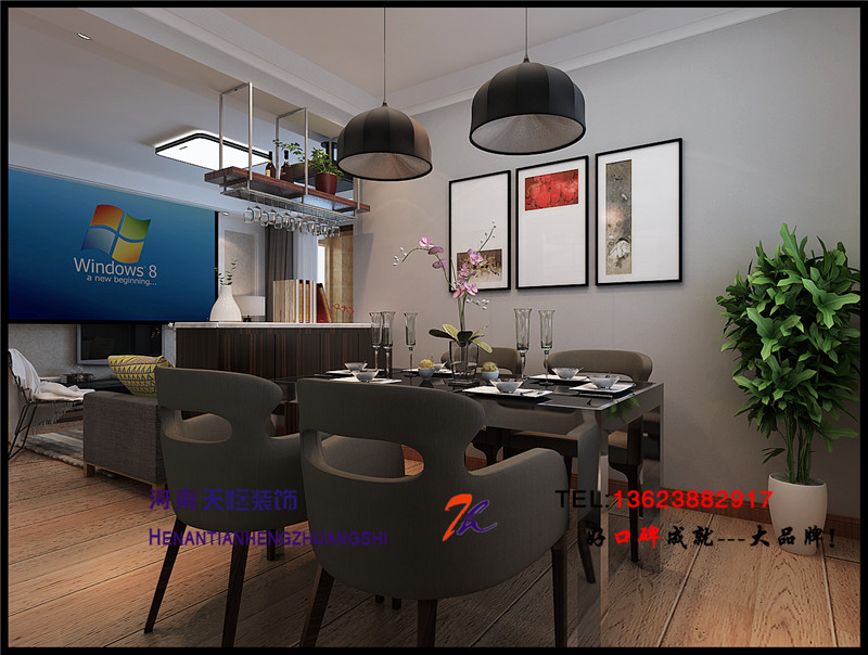 洛陽(yáng)裝飾公司優(yōu)秀設(shè)計(jì)師之棕櫚泉110平