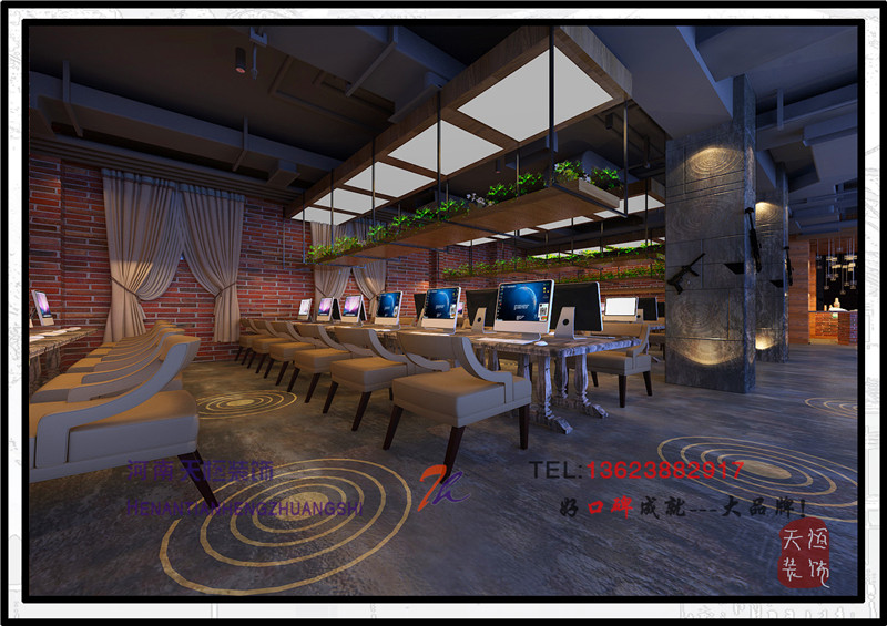 洛陽(yáng)裝修設(shè)計(jì)圖之瀍河原點(diǎn)網(wǎng)吧