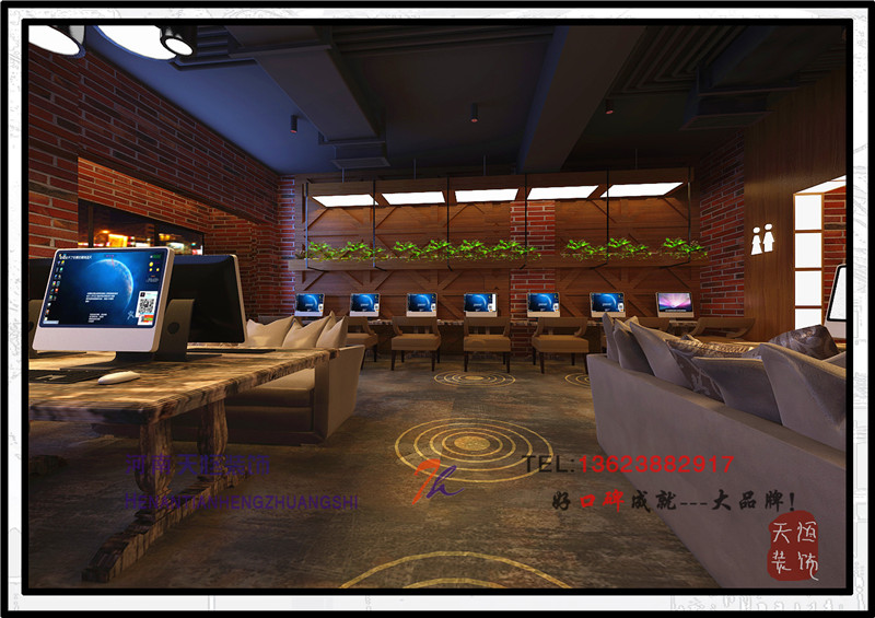 洛陽(yáng)裝修設(shè)計(jì)圖之瀍河原點(diǎn)網(wǎng)吧