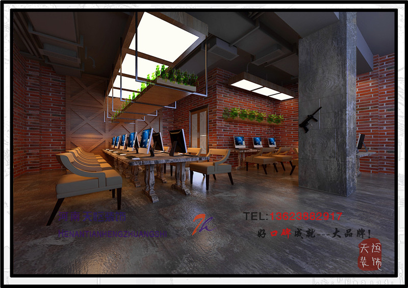 洛陽(yáng)裝修設(shè)計(jì)圖之瀍河原點(diǎn)網(wǎng)吧