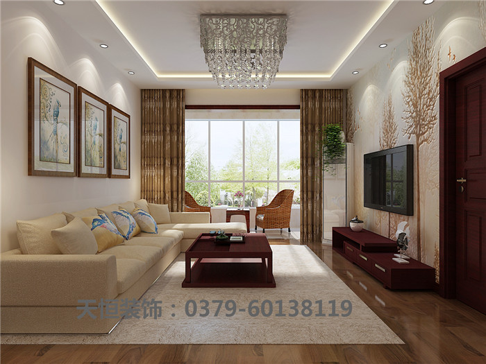 洛陽裝修公司龍門一號天恒設(shè)計施工裝修案例實景圖